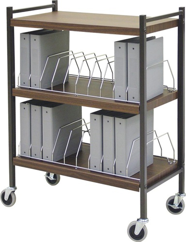 Mobile Chart Rack, 20-Space Binder Cart