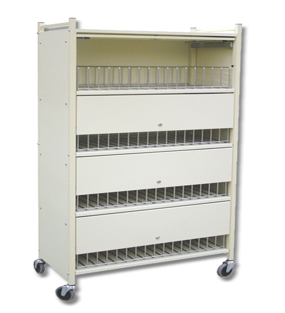 Privacy Mobile Chart Rack, 60-Space - Workhorse Series™ Cart