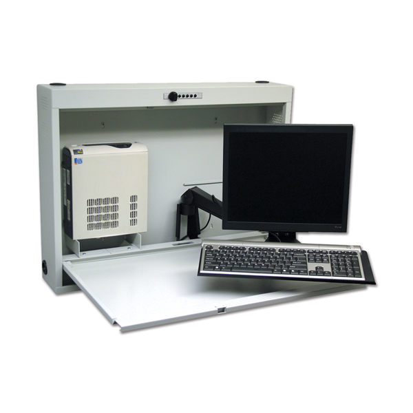 Computer Wall Station with Articulating Arm