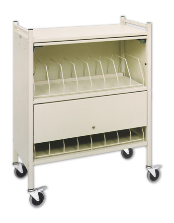 Locking Mobile Chart Rack, 20-Space - Workhorse Series™