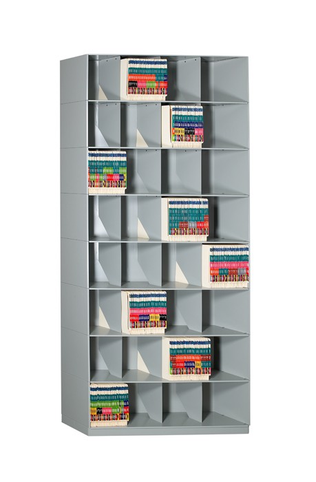 Slanted Shelving - Stackable Cabinets