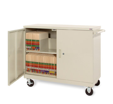 Locking Deluxe File Cart - 2 Tier